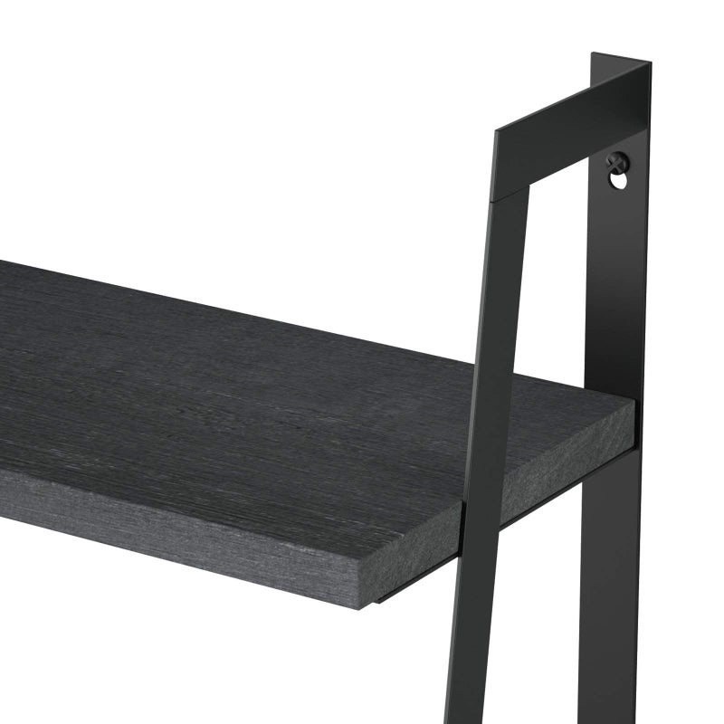 SRIWATANA Floating Wall Shelves, Rustic Wood Shelves Book Shelves Wall Mounted Perfect Room Decor (Black) - Image 3